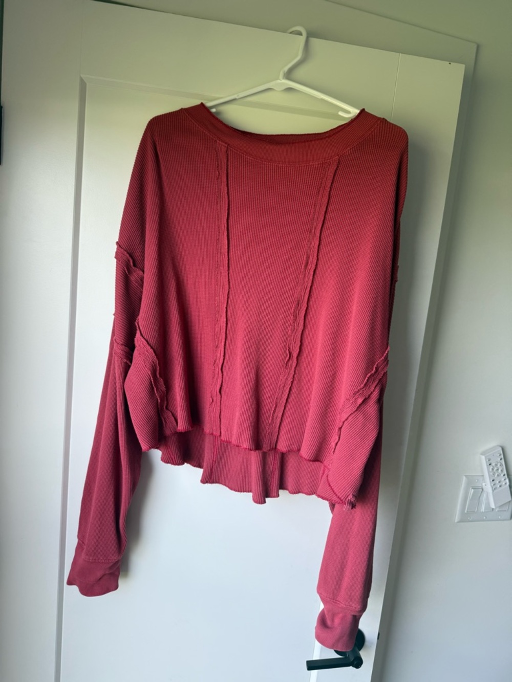 Free people red long sleeve